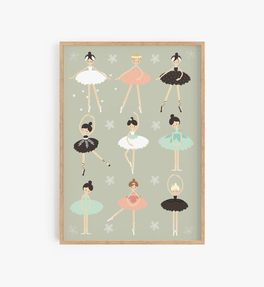 Ballerina print, little ballerina, ballet poster, ballerina poster, girls room décor