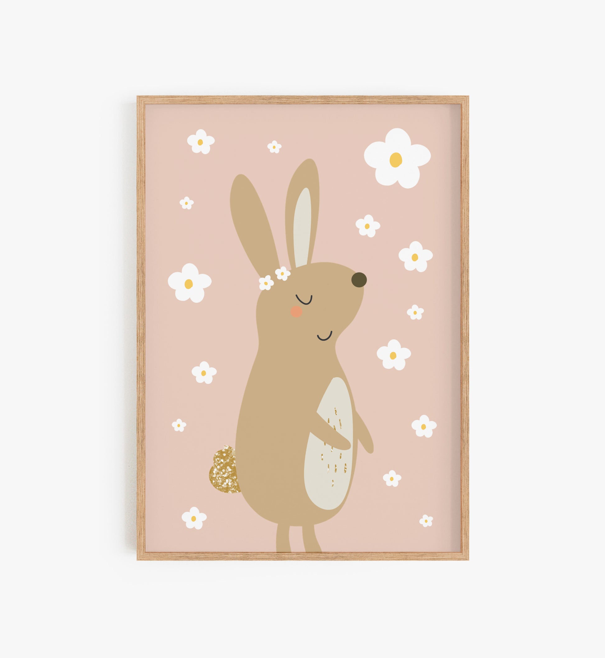 Bunny prints for nursery, Bunny Rainbow Nursery Print uk