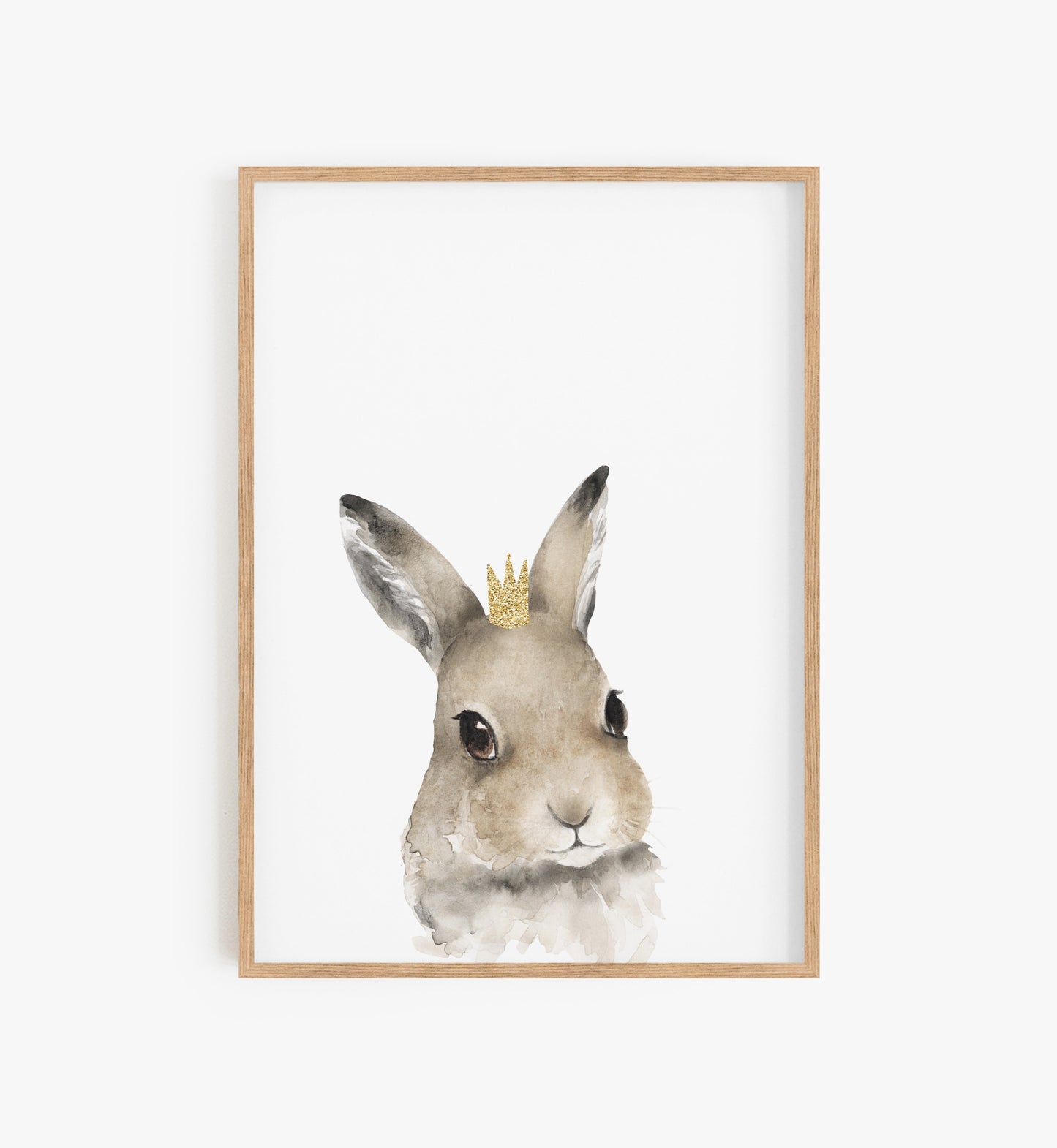 Crown prints Bunny, Bunny prints for nursery, Bunny nursery décor