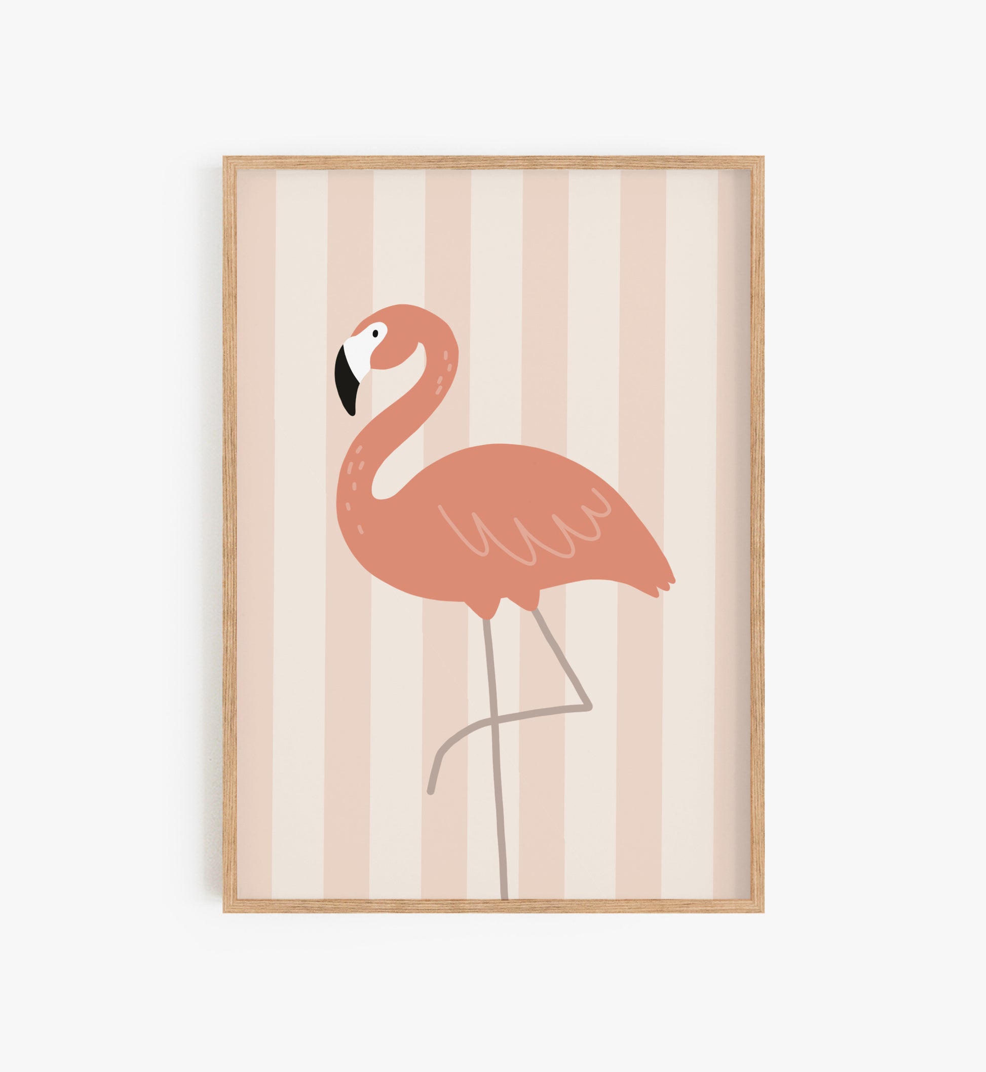 pink flamingo wall print uk