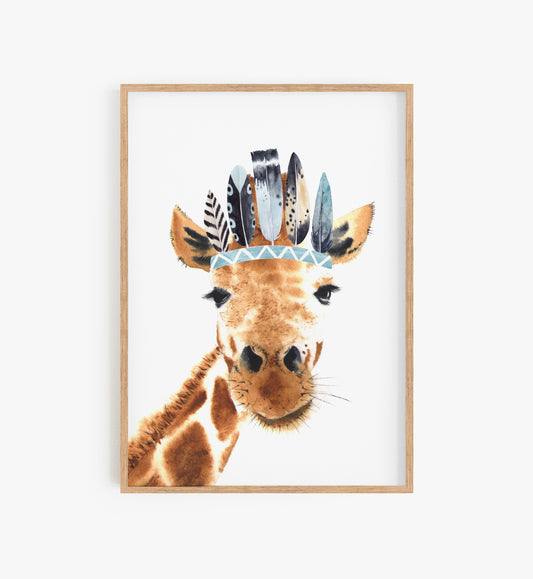 Giraffe nursery print, Chloes House