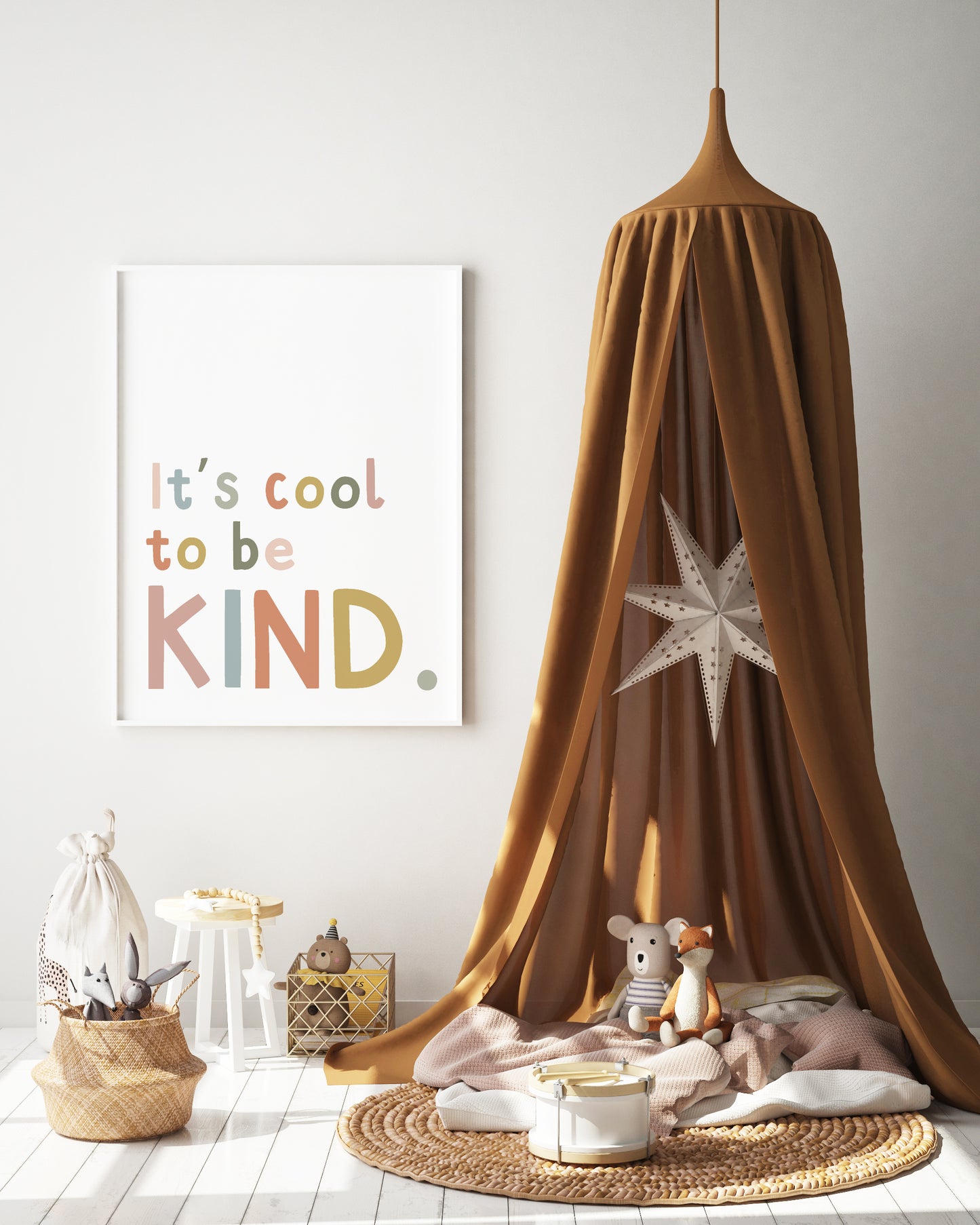 Its cool to be kind Print uk, Kids Room Print, Nursery Print, Kids room wall prints uk