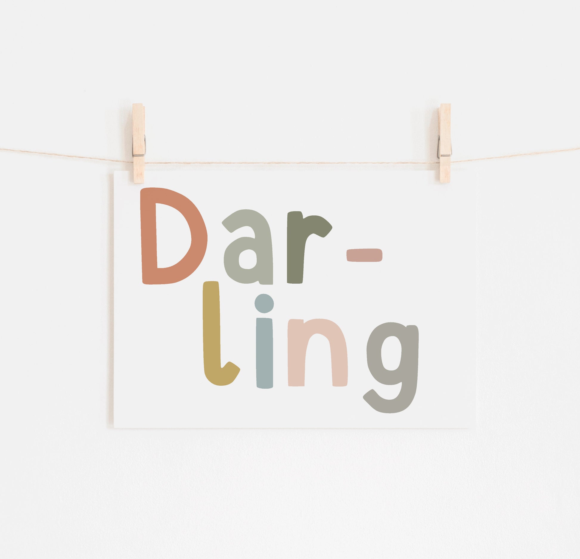 Darling Quote Print uk, Darling Nursery Pint, Kids room wall prints uk